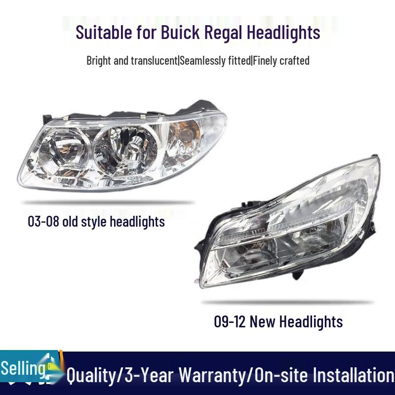 Compatible Headlight Assembly for 2003-2012 Buick Regal Models 03-08 Old (Brand) Left