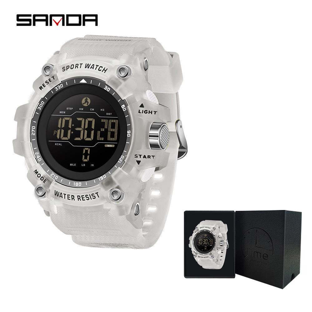 Sanda Multi-Function Smart Watch: Waterproof, Pedometer, Alarm Clock for Hiking & Sports - Unisex
