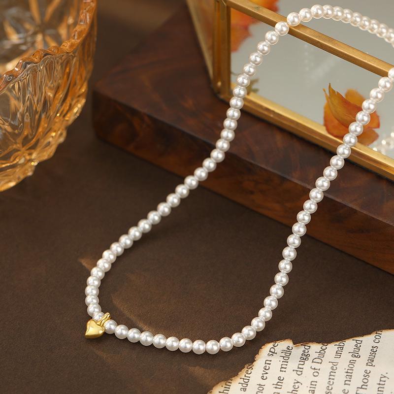 

Ожерелье Banyan Tree S925 из серебра в корейском стиле с жемчужинами Love Heart – цепочка на ключицу в стиле ретро с золотыми бобами 4mm золотой