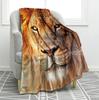 Lion Blanket Soft Cozy Lion Flannel Throw Blanket for Boys Men Teenagers Warm Lightweight Animal Plush Bedding Decor Blankets