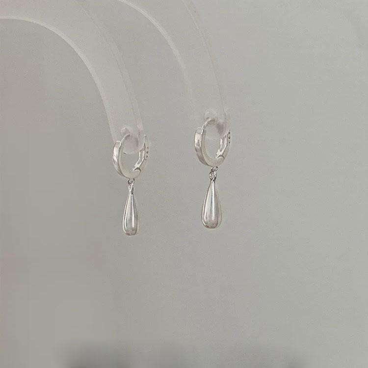 925 Sterling Silver Earrings For Women Trendy Simple Waterdrop Shape Earring Jewelry Prevent Allergy Party Christmas Accessories