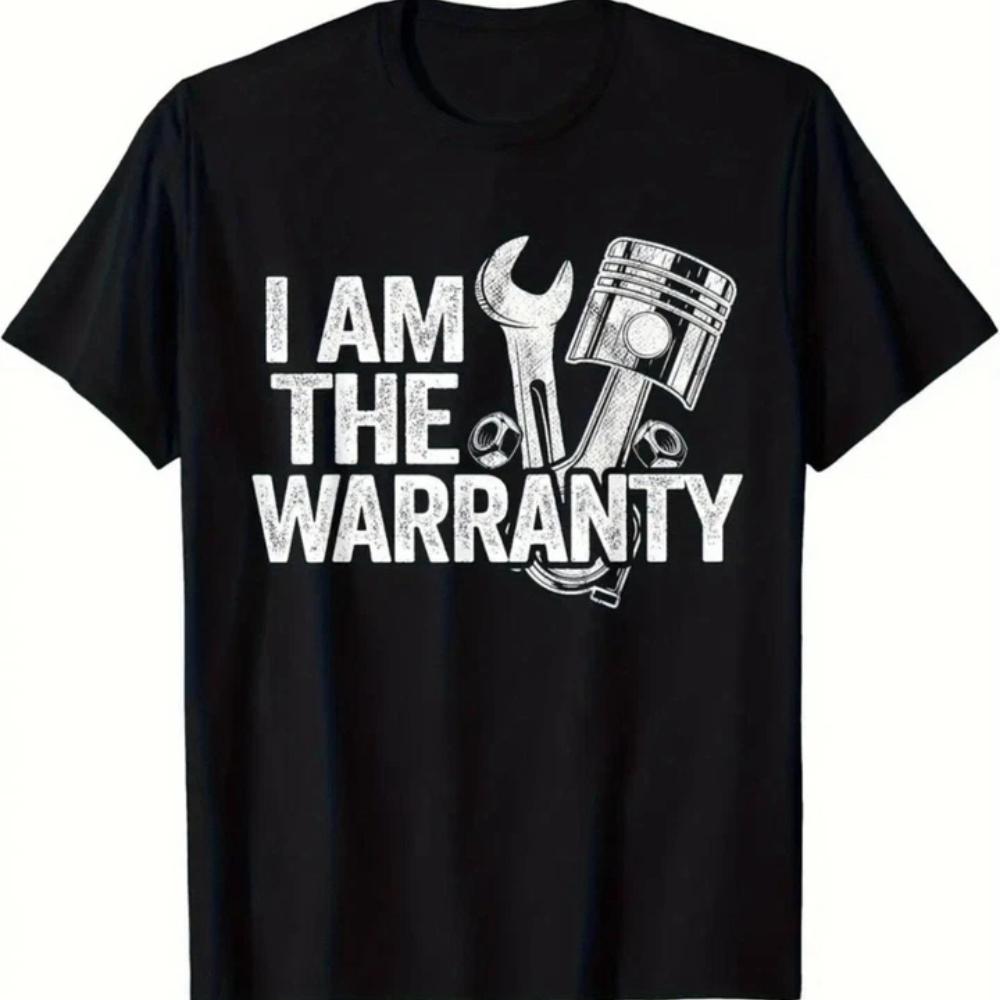 Unisexs Funny Mechanic I Am The Warranty Auto Repair T Shirt Tee Funny Cotton Unisex Oversize Casual Summer Ironic Humor Streetwear