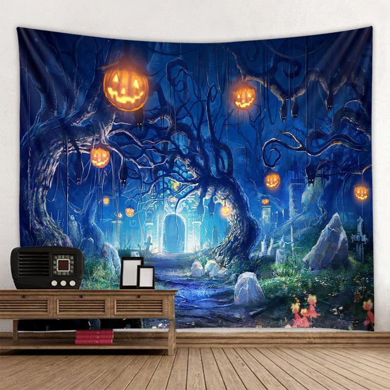 Halloween Wall Decor Backdrop  Party  Covering Tapestry Home Bar