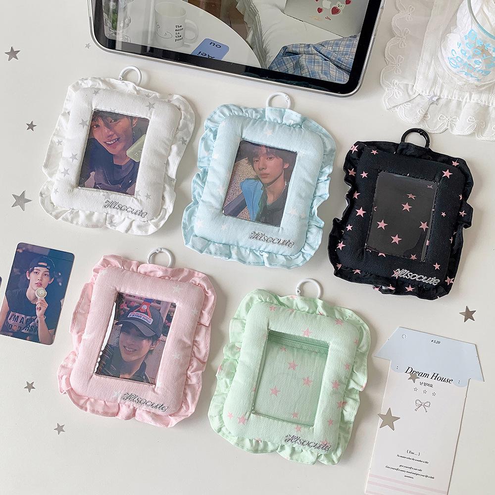 Lace Pillow Card Holder & Polaroid Sleeve - Campus Card Display Pendant & Stargazer Protective Sleeve