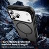 For iPhone 17 Pro Magnetic Case Carbon Fiber Texture PC + TPU Anti-Slip Phone Cover Compatible with MagSafe