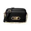 PARKER Classic Commuting Solid Color Chain Cowhide Shoulder Crossbody Bag Medium Women's Black Medium Size