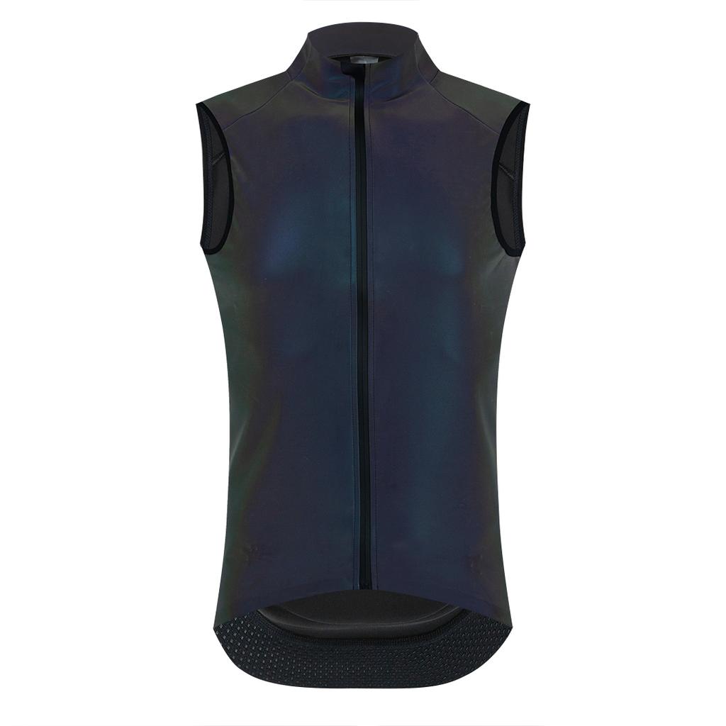 YKYWBIKE Men Cycling Gelit Thermal Fleece Bicycle Windbreaker Sleeveless Bike Vest Windproof Waterproof Cycling Windshield
