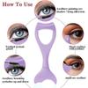 3 In 1 Mermaid Mascara Shield Silicone Eyelash Applicator Guard, Mascara Shield For Eyes, Reusable Eye Makeup Tool With Eyeliner Template - RIpj