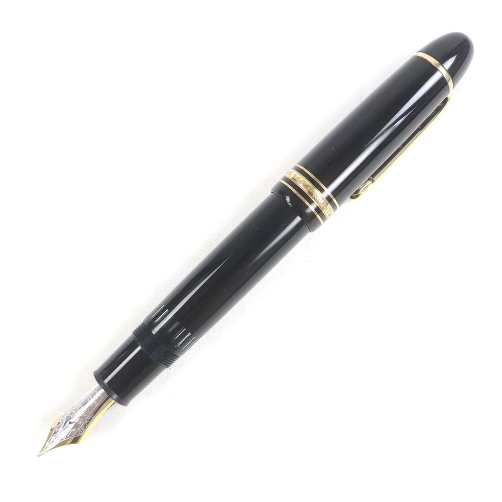 Great MONTBLANC fountain pen Meisterstck 149 Cap type Black gold 18K mens Used