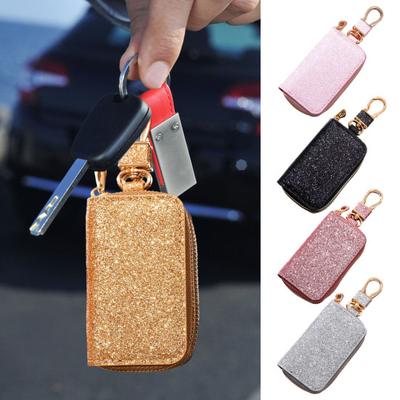 Sahte Deri Araba Anahtarlığı Mini Taşınabilir Simli Erkek Kadın Araba Anahtarı
