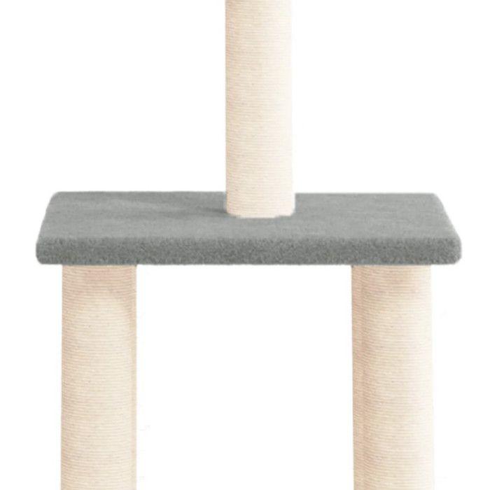 VidaXL Arbre à chat avec griffoirs en sisal gris clair 85,5 cm 171739