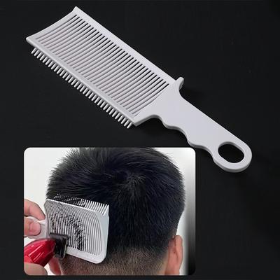 2 stk Kit Oppgradering Frisør Flat Top Hair Cut Combs Herre Bue Design Buet Posisjonering Hårklipper Kam Salon Frisør Verktøy
