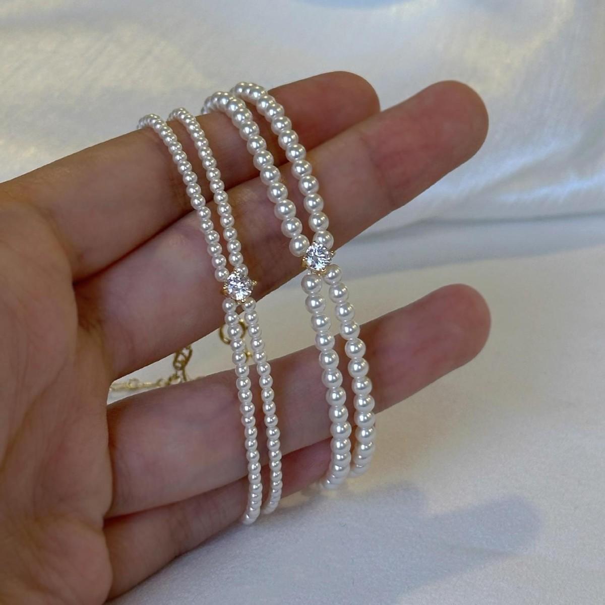 

Qiqi Shining Galaxy Искусственный жемчуг Сияющий Яркий Бриллиантовый Браслет Нежный Женский Нишевый Премиум Рекомендация Sense