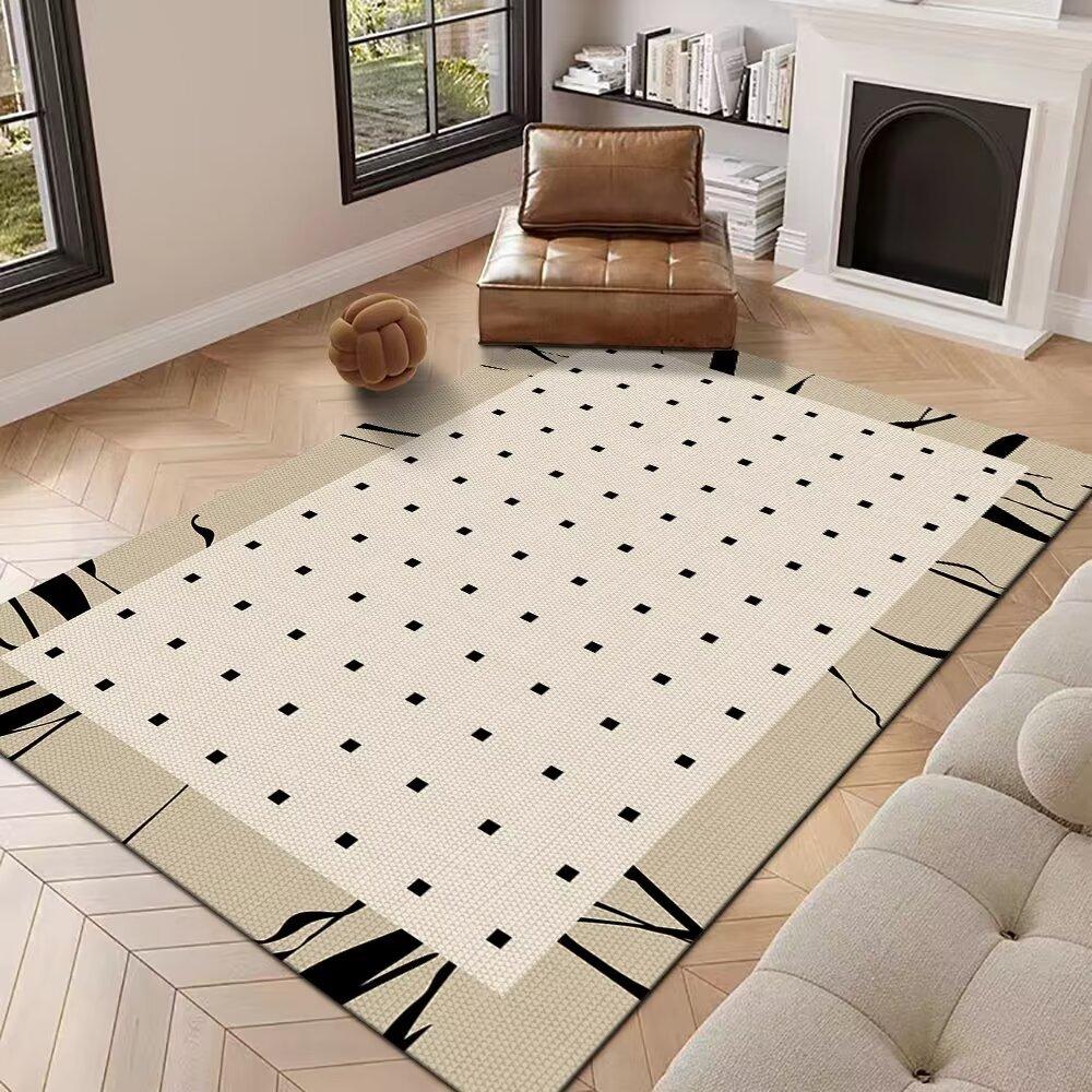 Minimalist Home Decoration Carpet Luxury Geometric Print Square Rugs Multi-Size Non-Slip Mats for Living Room Bedroom Etc