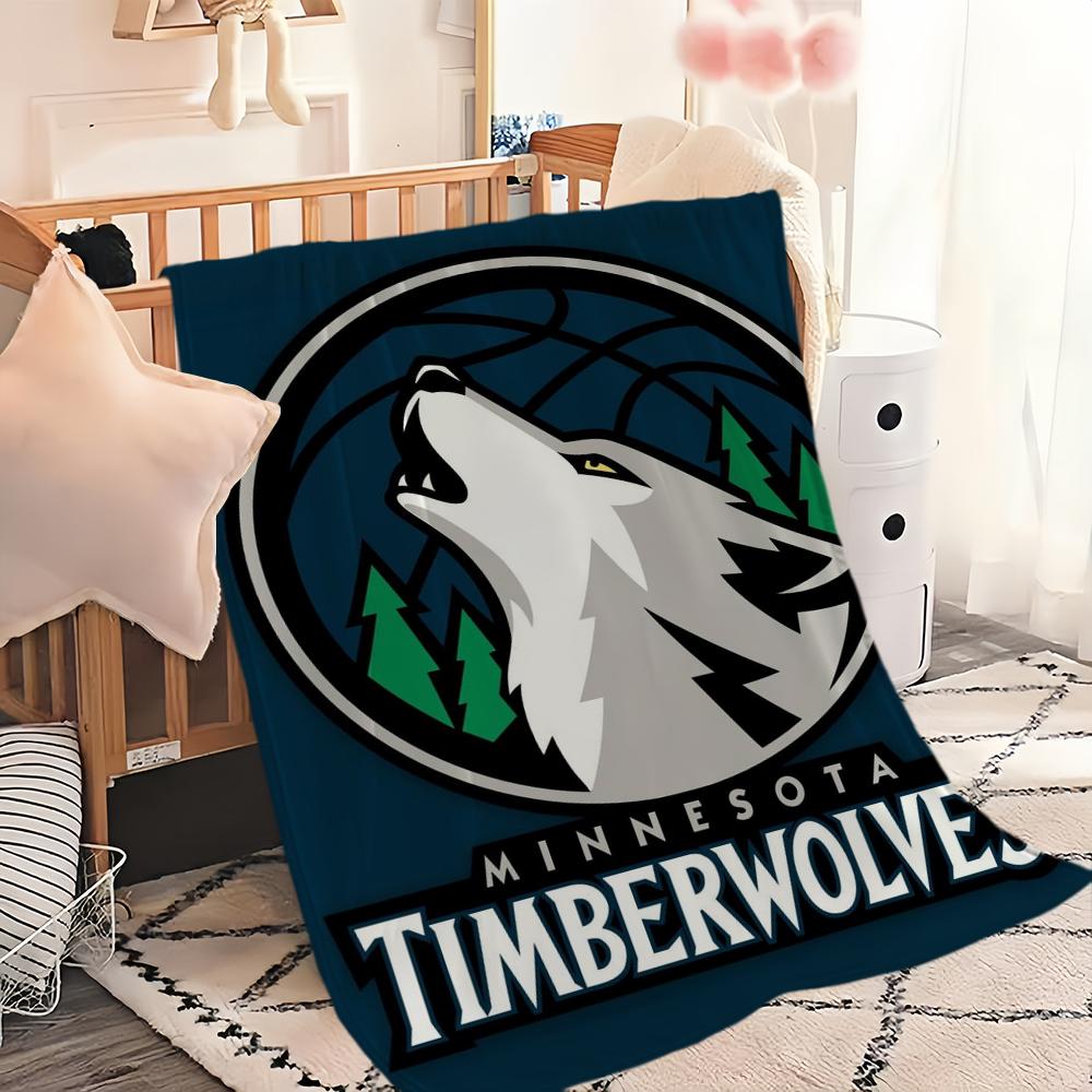 Cool Blanket Soft Comfortable Nap Plush Suitable For Iiving Room Office Bedroom M-Minnesota Sports Timberwolves-S Home Kid Gift