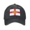 Custom Fashion Unisex Cotton Flag Of Guernsey Baseball Cap Adult Adjustable Dad Hat for Men Women Hip Hop