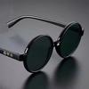 Crystal Glass Sunglasses For Men Driving Round Retro Punk Style Master Glasses Driving Sunglasses Trend Large Frame