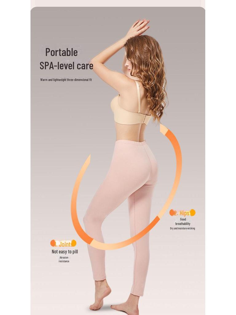 Thermo-Leggings aus Baumwolle und Wolle für Damen: Warme Herbst-/Winter-Enganliegende Passform, Große Größen verfügbar