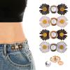 4 Pcs Jeans Buttons Pants Clip Waist Tightener Buttons Flower for DIY Adjustable Waist Buckle