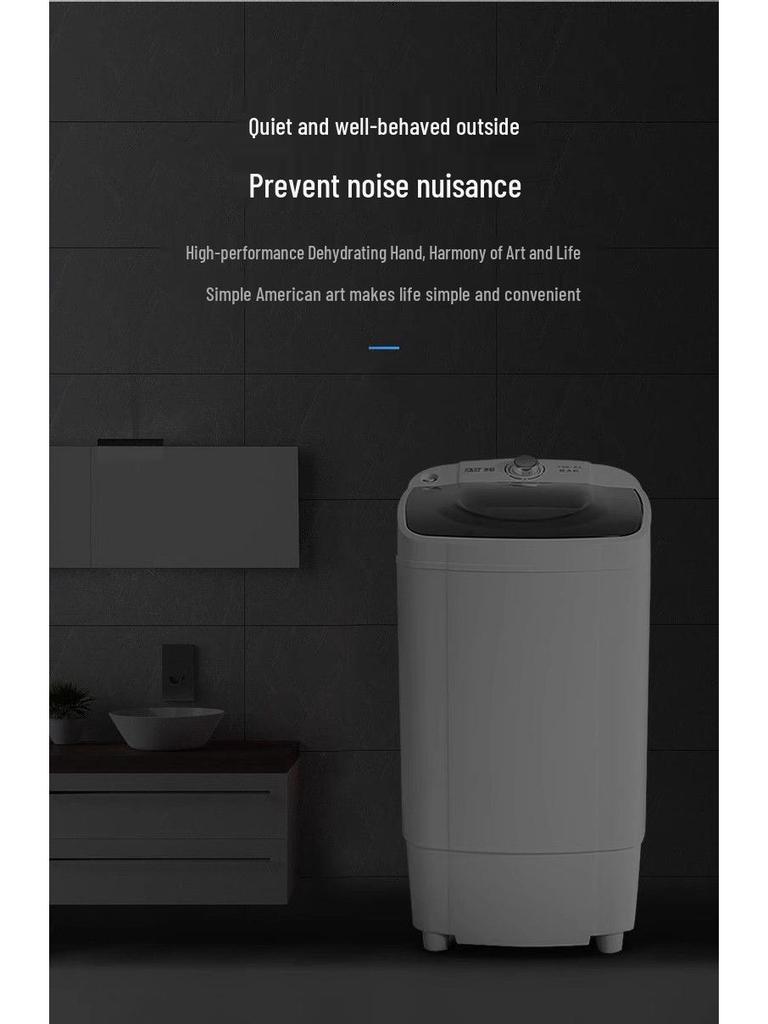 Mini-Schleudertrockner mit reinem Kupfermotor - Edelstahl, Große Kapazität, Ideal für Wohnheime und Mietwohnungen