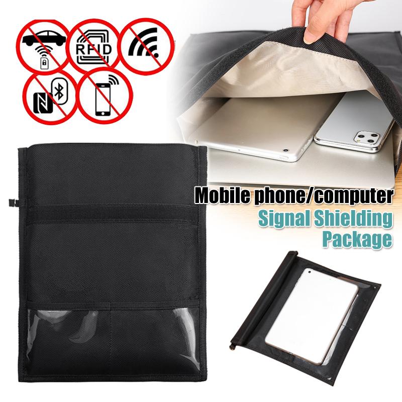 Notebook Signal Shielding Bag Faraday Bag RFID Shielding Blocking Pouch Car Key Mobile Phone Anti-Theft Anti-Radiation Case