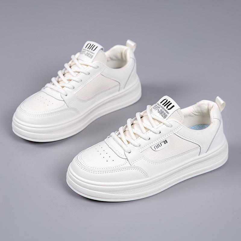2025 Popular Spring Fashion Women's Casual Shoes Soft Soles Are Not Tired Feet High-end White Shoes Niche Sports Board Shoes