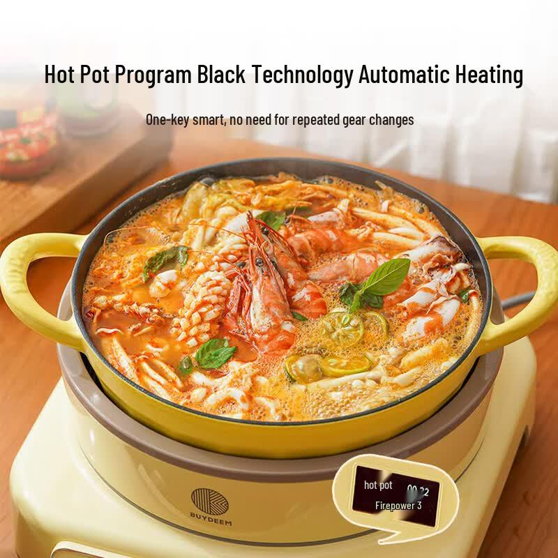 Buydeem 24CM Enamel Cast Iron Stew Pot