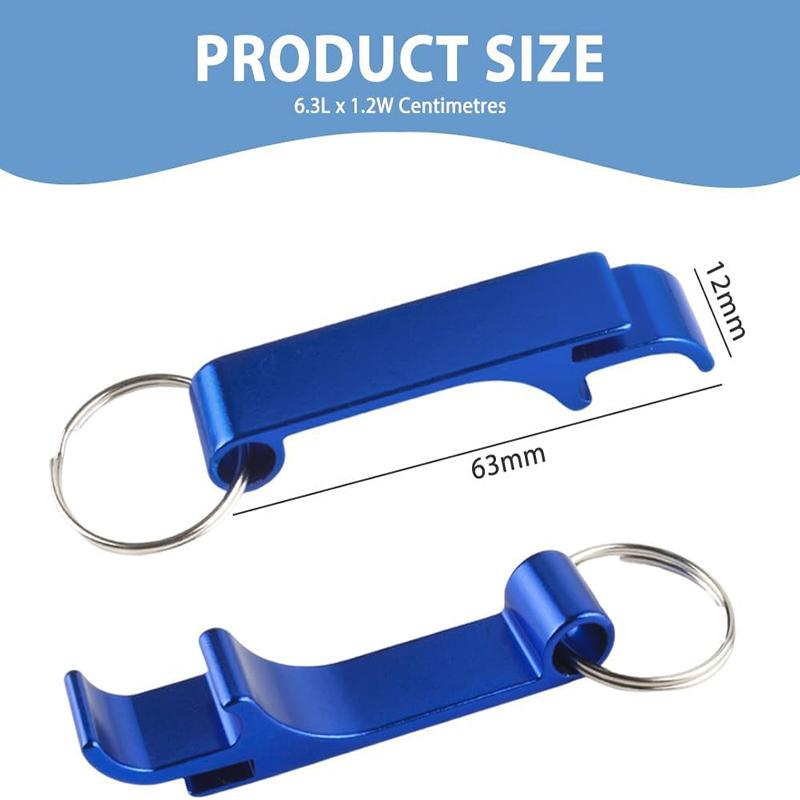 3 Pcs Bottle Opener Set with Keyring Aluminum Alloy Bottle Opener Multifunction Beer Opener Kit Mini Bottle Opener for Party Bar