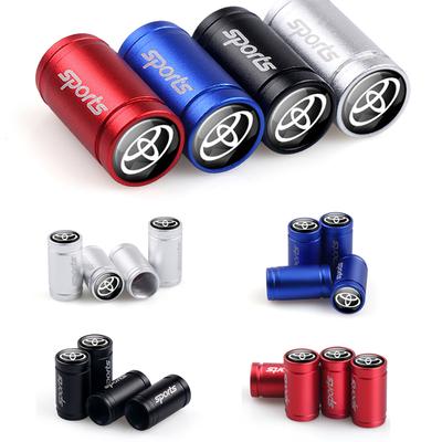 4pcs Aluminum Alloy Car Tire Valve Caps Wheel Dust Caps For 4runner Harrier Venza Yaris Cross Auris Avensis Chr Rav4