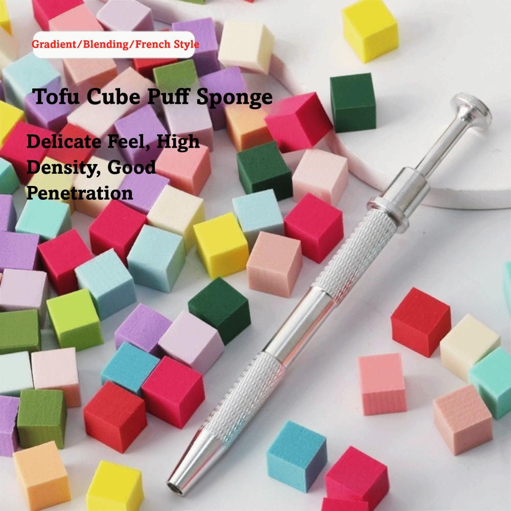 100Pcs Grab Clip Gradient Nail Brushes Sponge Set Nail Sponge Grab Pen Nail Art