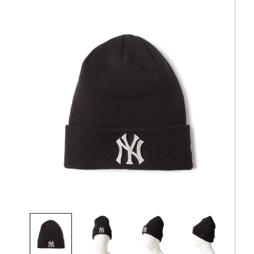 Used New Era New York Yankees Rhinestone Beanie Black