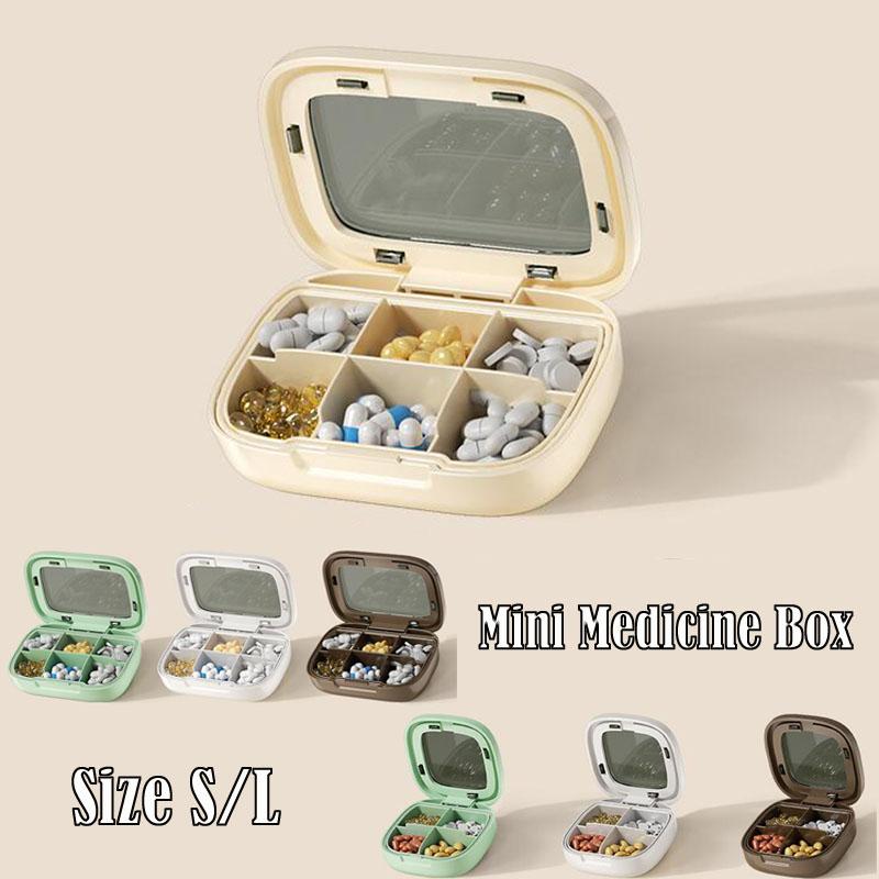 1PC Mini Portable Travel Medicine Box Tablet Partition Box Carry-On Daily Three Meals Weekly Seven Days Small Medicine Box S/L