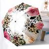 1pc Floral Leopard Print Auto-Fold Umbrella with One-Touch Open/Close - 8 Reinforced Ribs for Windproof Stability Yy251118143