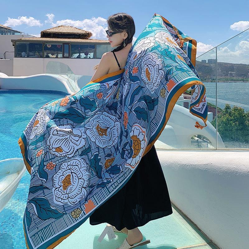 Women S Ethnic Style Thin Scarf For Beach Travel Sun Protection Photography