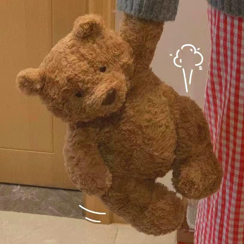 Barcelona Bear Doll Plush Toy Ronna Teddy Bear Doll Soothing Sleeping Pillow Bear Ragdoll Gift