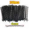 60/600pcs Black Straight Line Hair Clip U-shaped Needle Lady Hairpins Curly Wavy Grips Women Bobby Pins Styling Hair Accessories