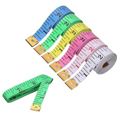5PCS Soft Tape Measures Assorted Colors Tailor's Ruler with Metal End Measuring Tapes for Handwork Sewing Handcraft Supplies ZYF