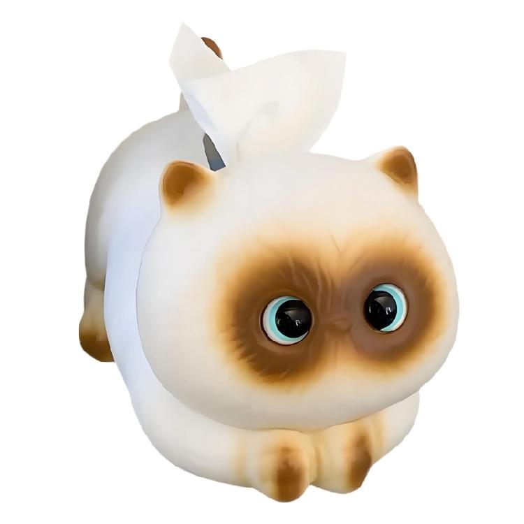 

Unique Siamese Cats Shape Resin Tissue Holder Ideal For Dining Table Or Bedsides 1
