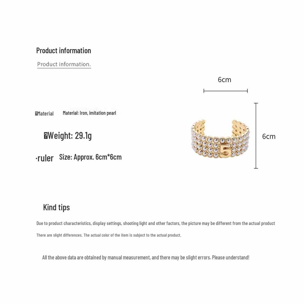 Golden Dreams Multi-layer Pearl Openable Bracelet - Court Style Luxury Jewelry for Women