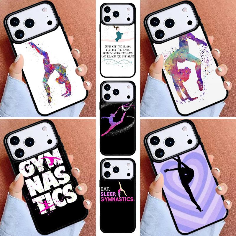 Love Gymnastics Phone Case for iPhone 17ProMax 12 13 14 15 16e 17 Pro Max Plus Air Cover