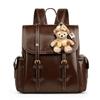 Disney Mickey Korean Style College Casual Lightweight High-Value Stain-Resistant Minimalist Trendy Versatile Backpack Women backpack Brown BMK-72172