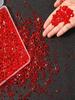 2000pcs/Bag Mixed Sizes Round Arylic Pointed Bottom Red Gemstone 0.3mm-10mm Small Zircon Bare Stone DIY Jewelry