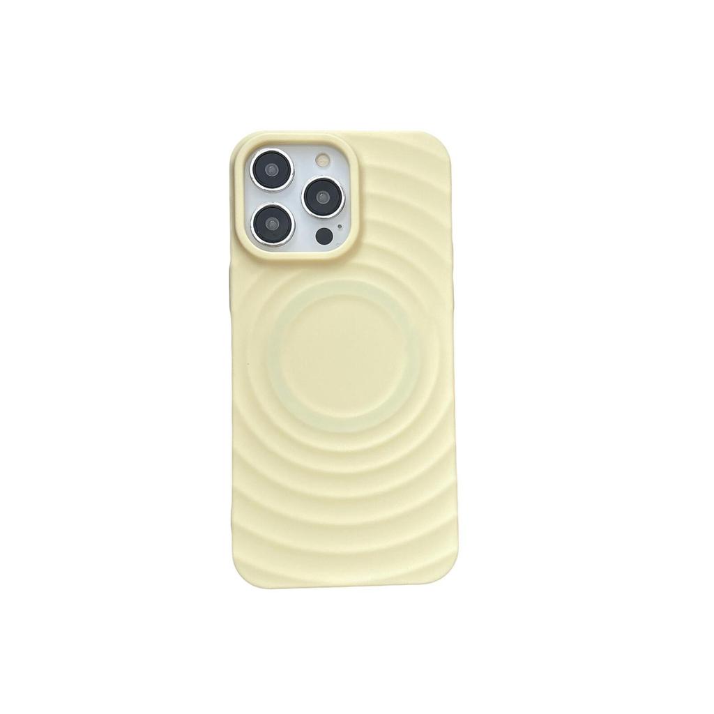Wave Pattern Silicone iPhone 17 Case: Skin-like, Magnetic Charging, Drop-proof Protection