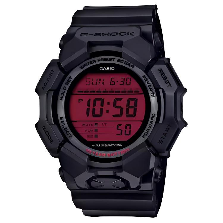 CASIO GD 010 200m Waterproof Quartz Movement Resin Strap Watch Unisex Red Watch Dial GD-010BBR-1JF Red Watch Dial