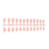 24pcs Love Heart Printed Nails Patch Glue Type Long Paragraph Fashion Removable Manicure False Nail Patch