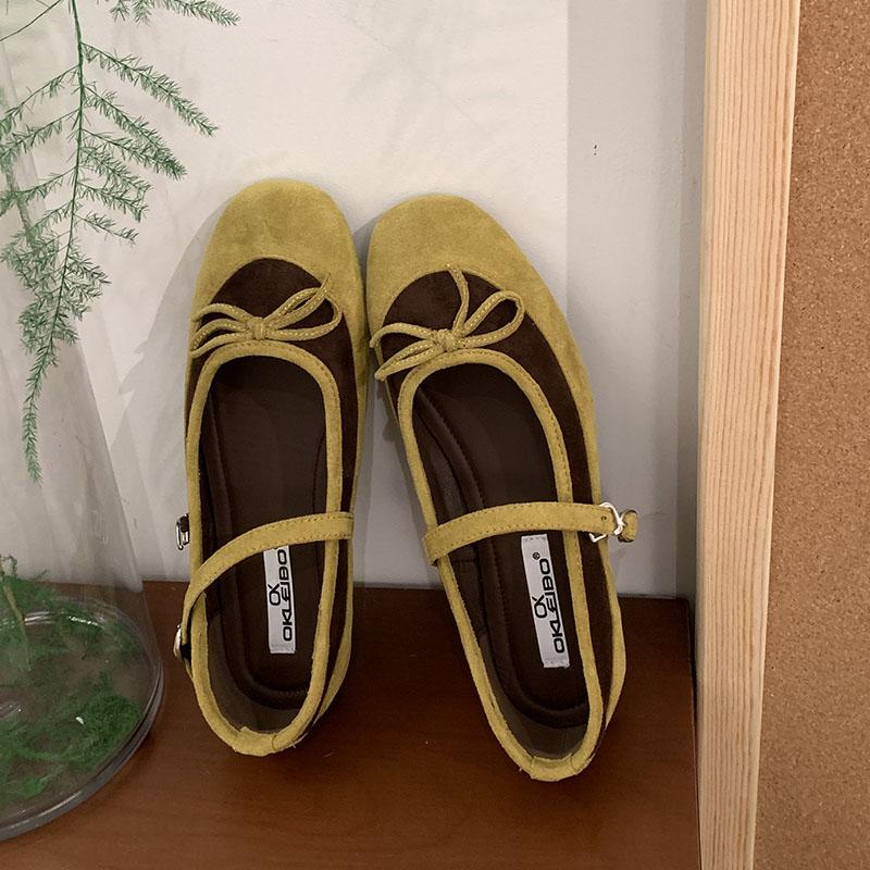 Fashion Fashion Round Toe Ladies Flats With Shoes Mixed Colors Female Shallow Footwear Buckle Women Mary Janes Shoes New