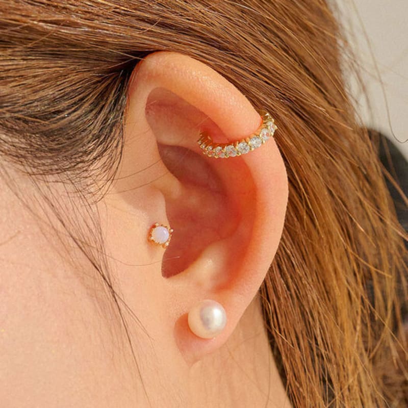 Own Antique Opal Piercing (14k Gold)