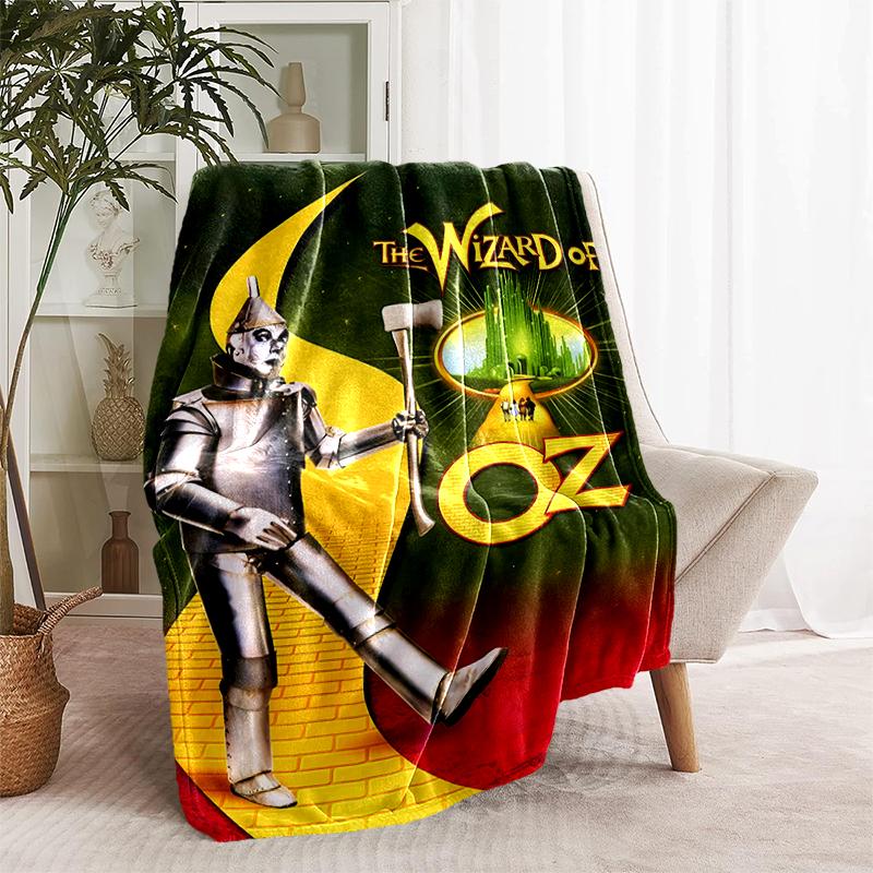 1pc Blanket The Wizard of Oz Print Design, Lightweight Blanket for Sofa, Bed- Soft &Warm, Gift for All Seasons like Christmas, Halloween
