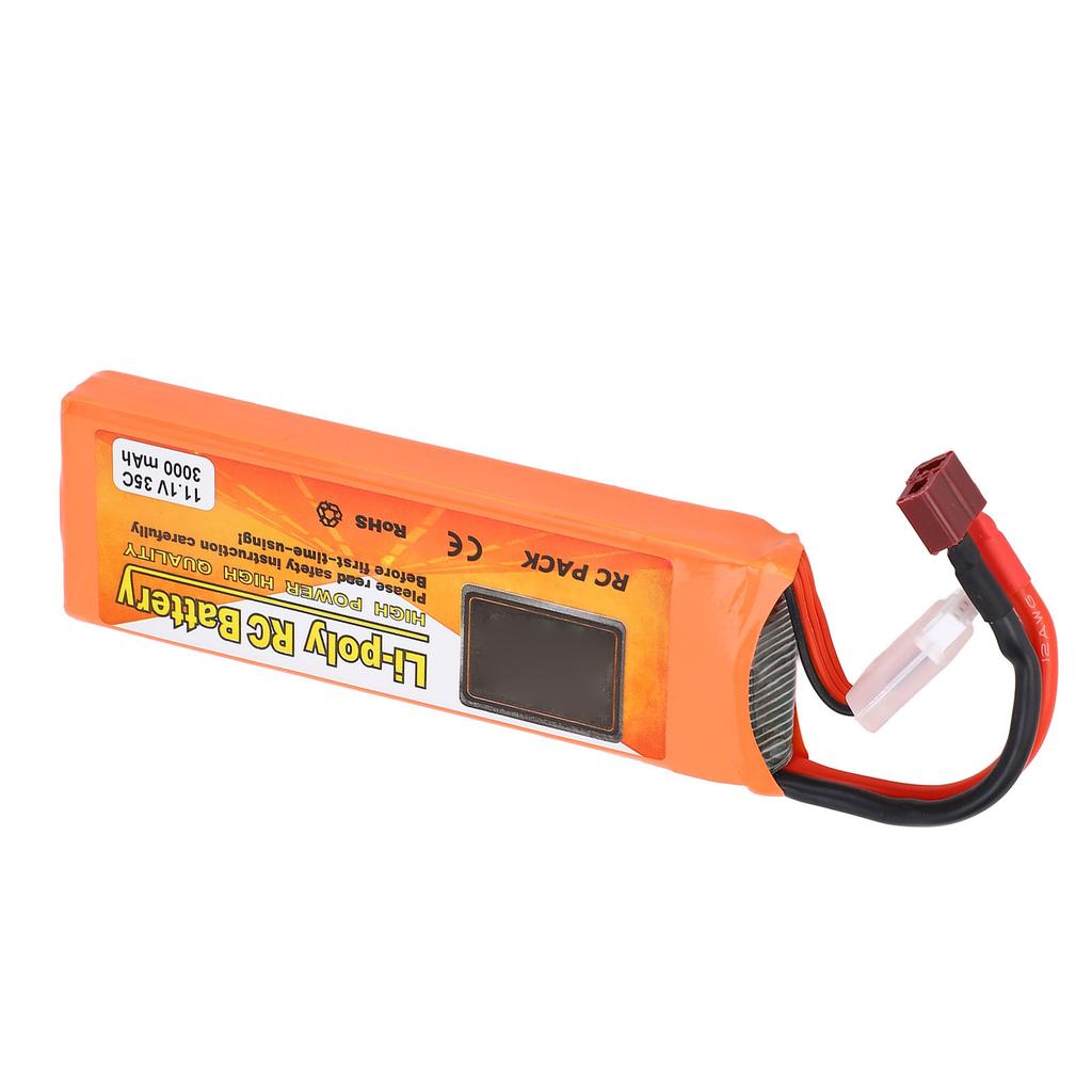 11.1V 3000mAh 35C Lithium Battery Replacement Battery with T Plug for Remote Control Quadcopter Glider Helicopter