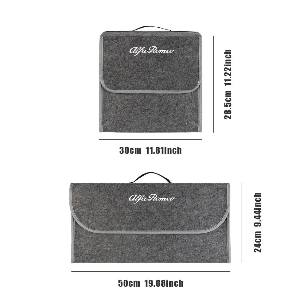 Hub Caps Car Trunk Storage Bag Felt Cloth Organizer Box Auto Accessories For Alfa Romeo 159 147 Giulietta Stelvio 4C MITO 156 GiI